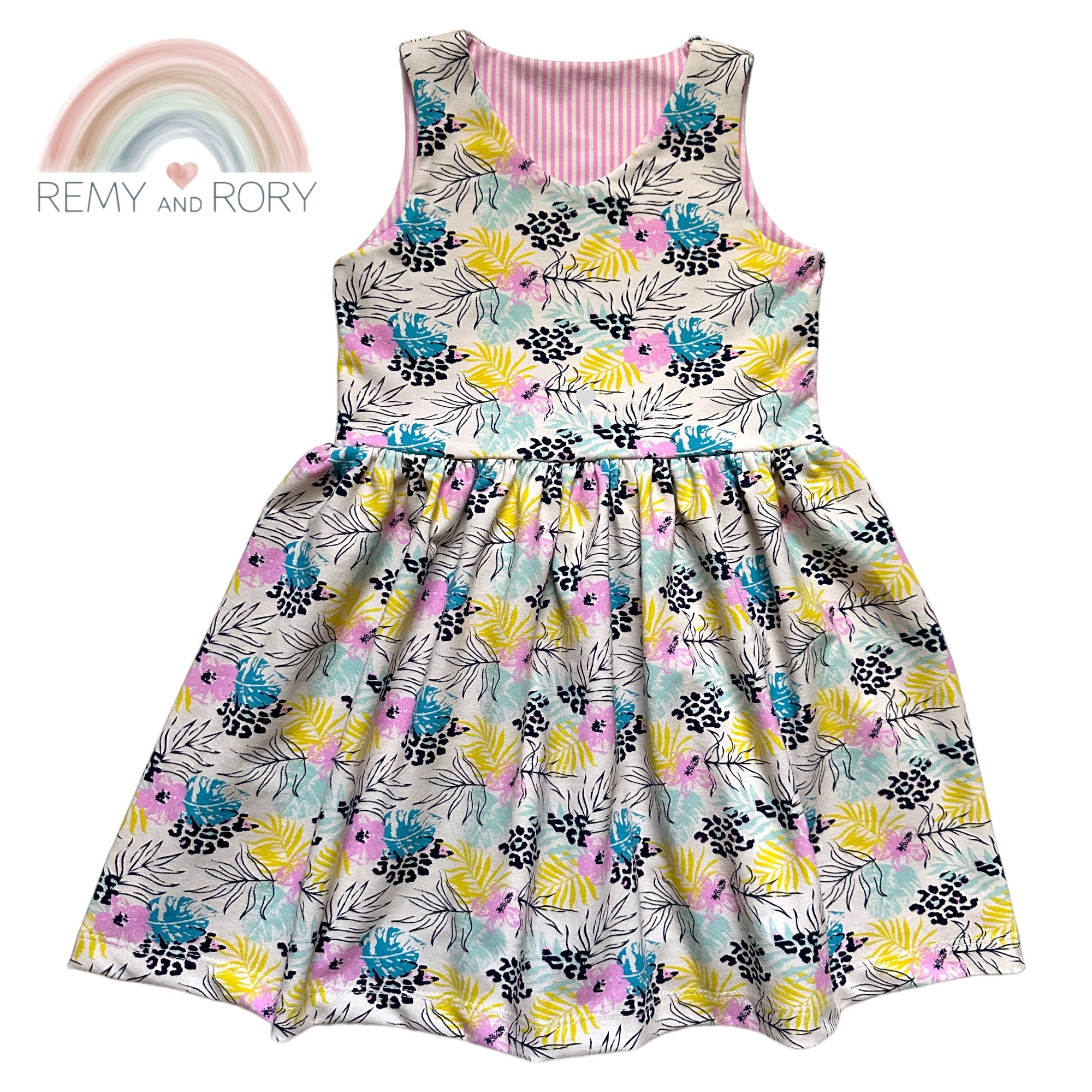 Size 5T Tropical Palms Dress