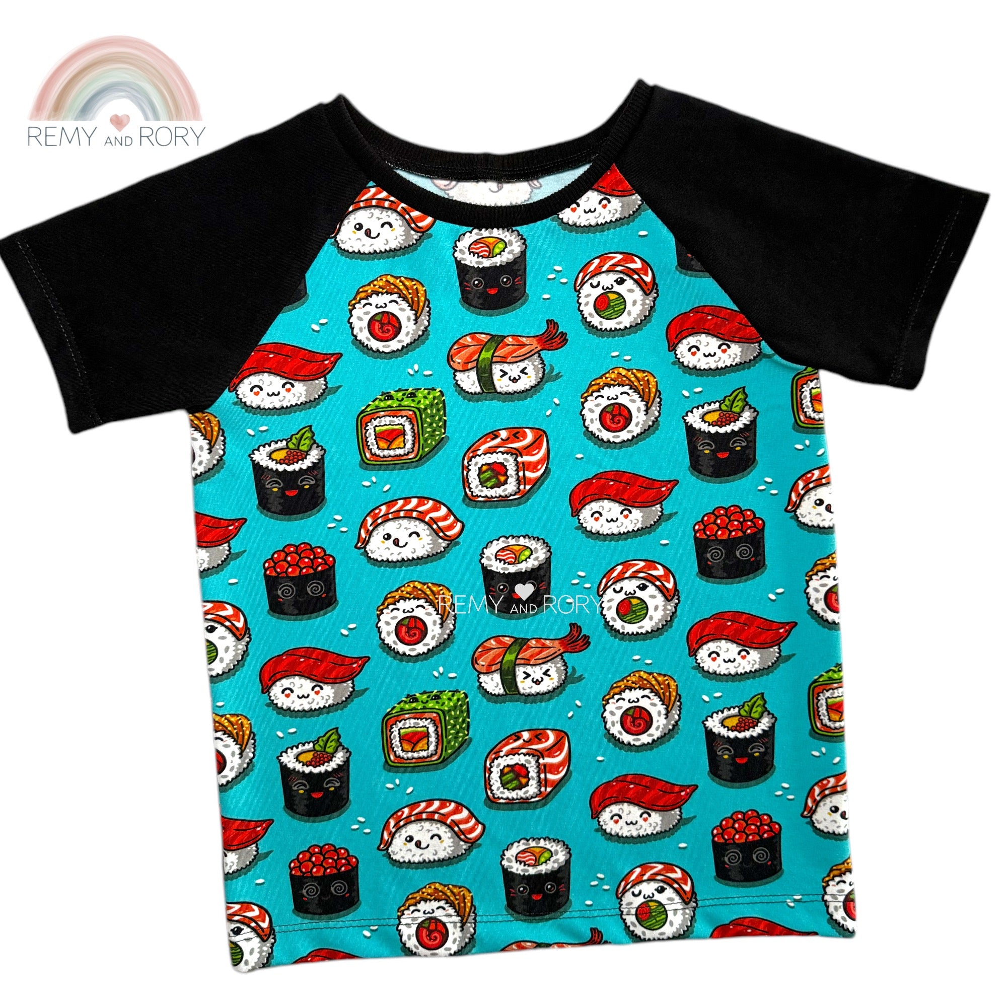 Size 6Y Sushi Raglan Tee