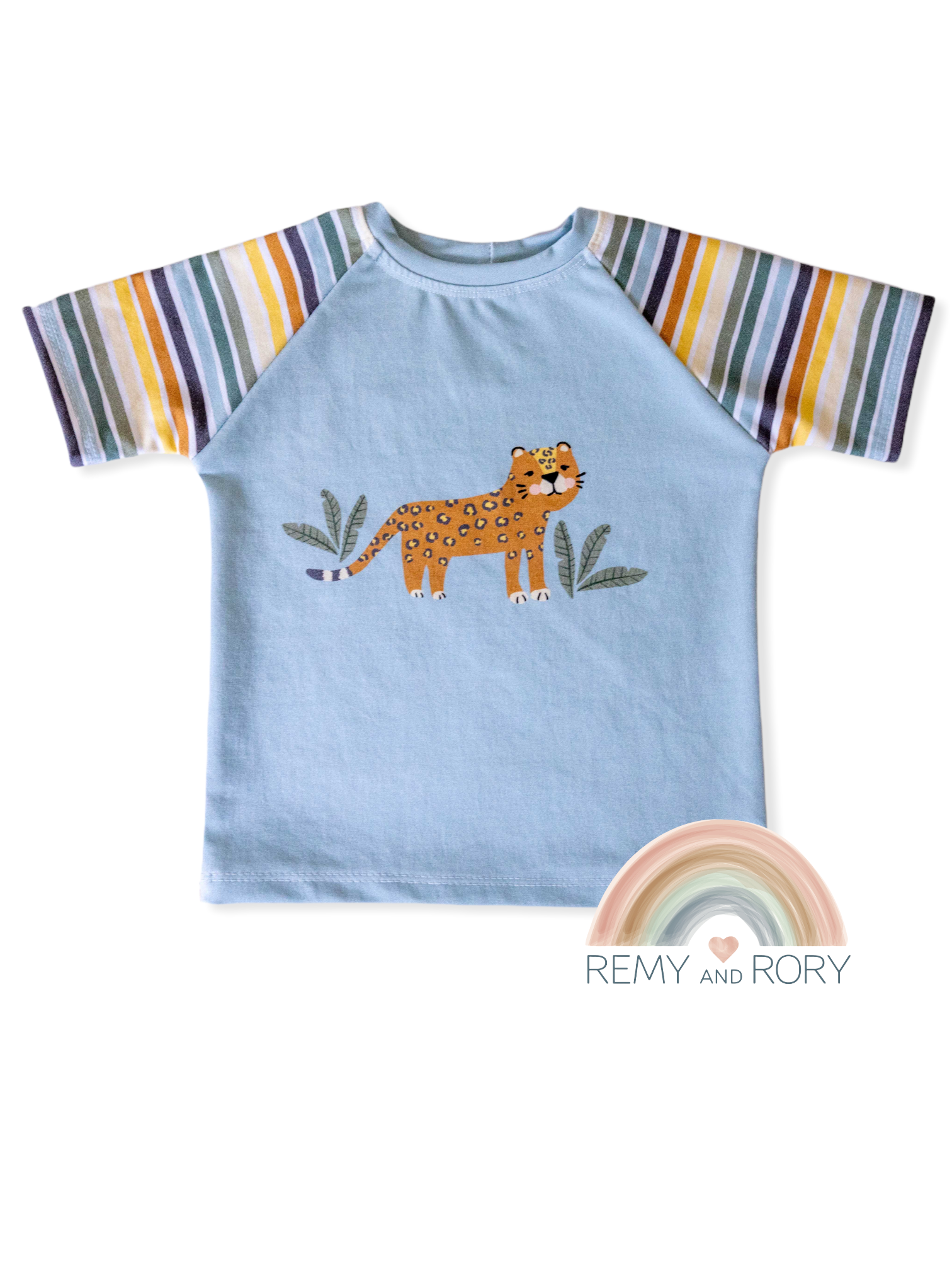 Size 2T Leopard Raglan Tee